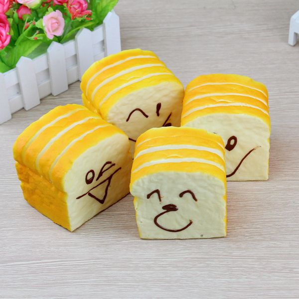 

jumbo squishy sliced toast toy mobile phone bread strap soft bread scented funning hand pillow gift home kitchen decor ib652