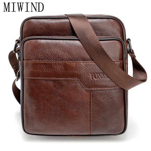 

miwind new vintage wax leather bags for men genuine leather messenger bag men's bag shoulder bags tzq610