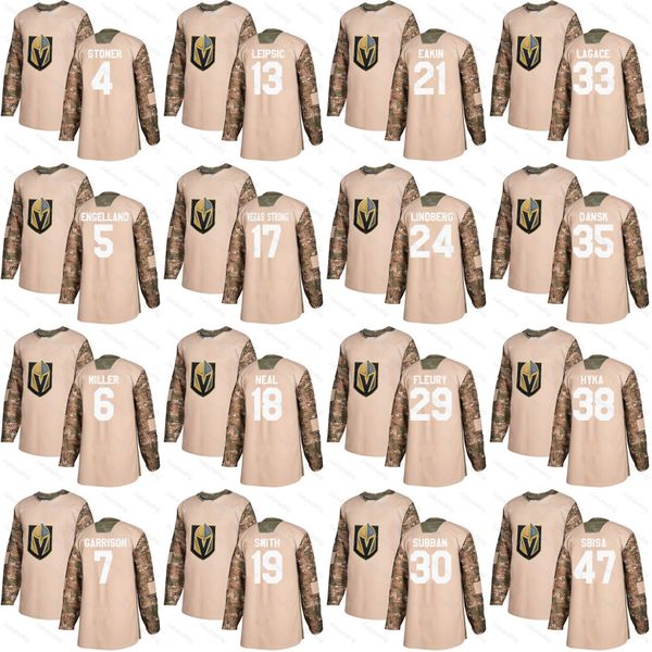 

33 Maxime Lagace 2017 Camo Veterans Day Malcolm Subban Fleury James Neal Colin Miller Clayton Stoner Oscar Dansk Vegas Golden Knights Jersey