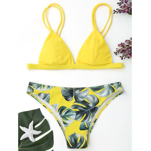 

bikini 2018 new print swimwear women bikini set lady beach bathing suit low waist swimsuit push up brazilian swim suits
