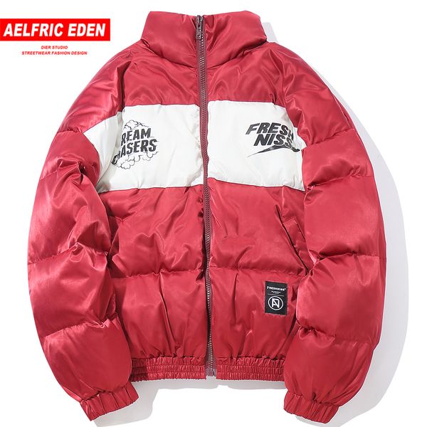 

aelfric eden 2018 winter warm parkas jackets hip hop thicken jacket casual fashion men streetwear harajuku cotton outwear fs38, Black