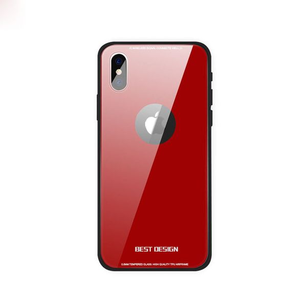 

2018 new arrival with hole style glass mirror phone shell ultra thin 9h hardness tempered glass case for iphone x tempered glass cover