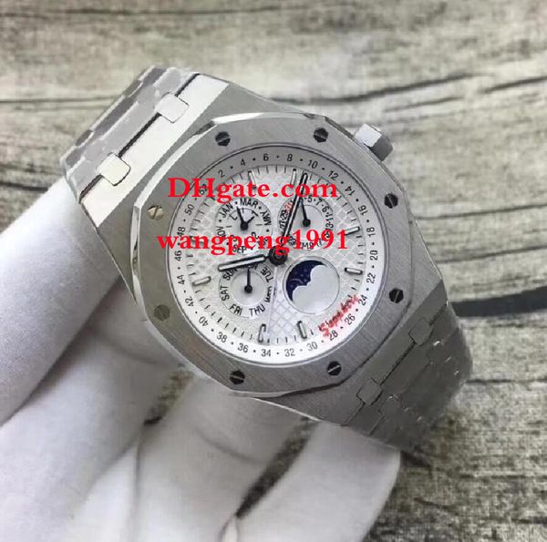 

4 stylehigh quali watch 26574st.oo.1220st.01 44mm blue dial stainless steel bracelet mechanical transparent automatic mens watch watches, Slivery;brown