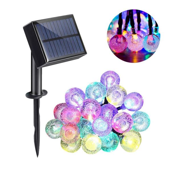 5M 20LEDs 30LEDs Crystal Ball LED String Solar / USB Power LED String Light Christmas Holiday Wedding Waterproof Decor Lighting