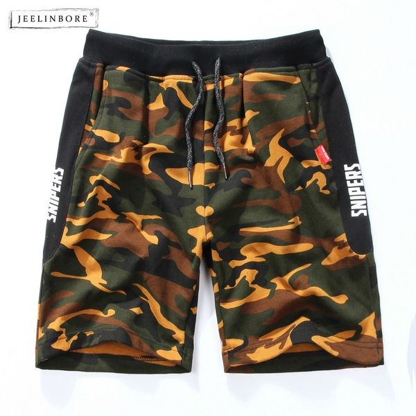 

jeelinbore summer new fashion hip-hop streetwear men's casual shorts letter print striped patchwork pure cotton high street, White;black