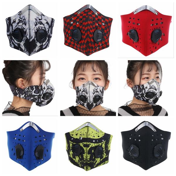 

anti pollution bicycle mask outdoor sports cycling face mask filter for bike riding traveling cycling masks 120pcs ooa5044, Black
