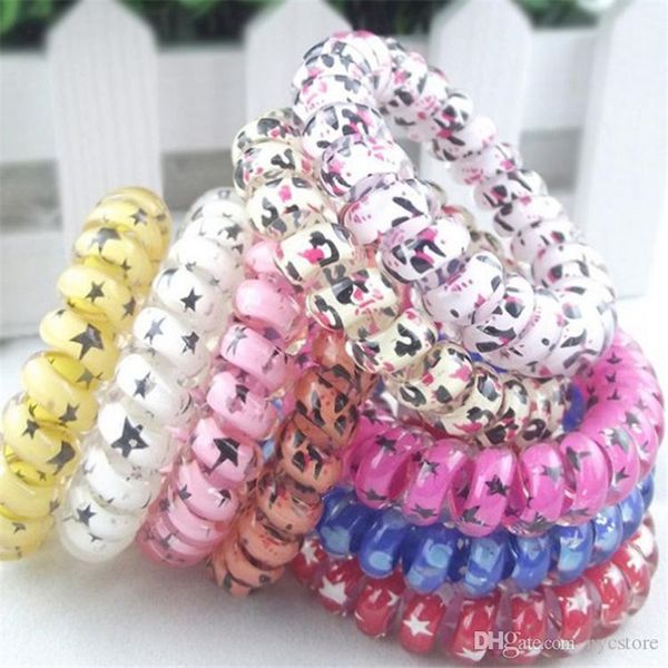 Mix Color Leopard Big Size Anelli Capelli Telefono Telefono Elastics Bobble Tie Tie Bands Bambini Accessori per capelli per adulti Possono essere utilizzati come bracciali