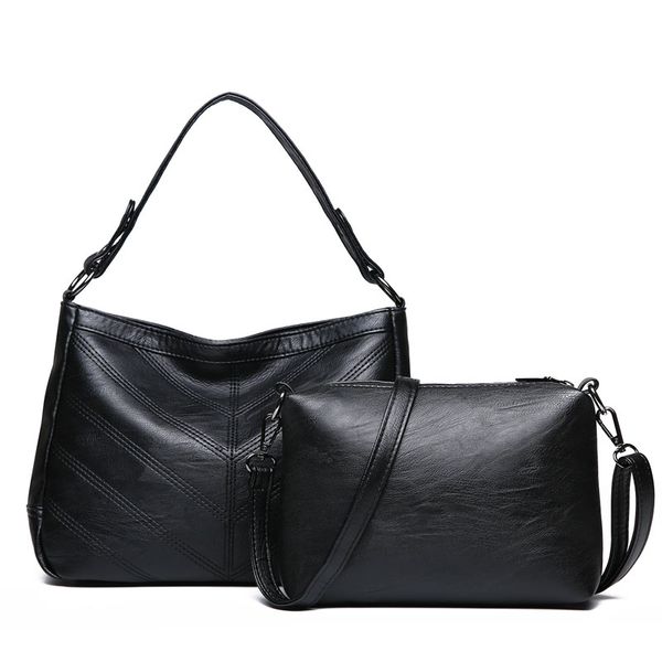 

2018 women bag set handle big capacity female handbag fashion shoulder bag purse ladies pu leather crossbody 60887