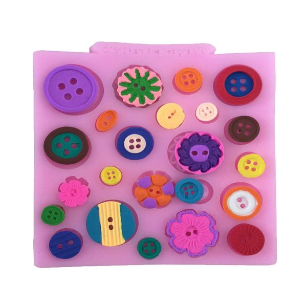 2019 Various Button Shape Silicone Cake Mold Baking Mould For Candy Cookie Chocolate Sugar Craft Lace Fondant Cake Decorating Tools From