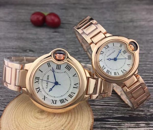 

new the latest fashion automatic date luxury fashion men and women of the steel belt movement quartz clock men watch, Slivery;brown