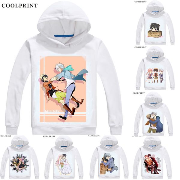 

coolprint future diary mirai nikki hoodies hooded hoodie japanese anime amano yukiteru jupiter first yukkii yuki-kun cosplay sweatshirts, Black