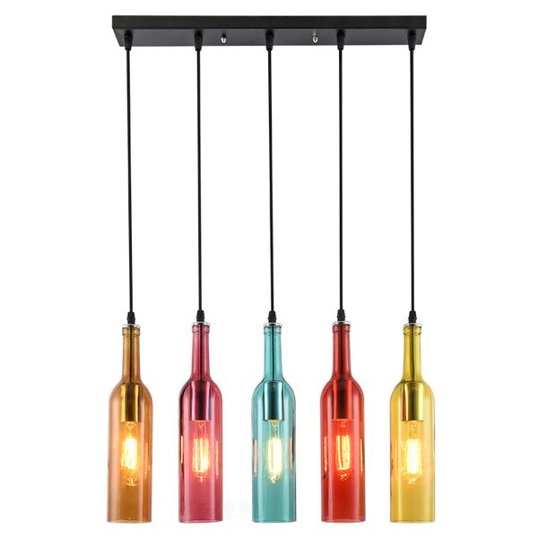 

vintage glass pendant lights e27 wine bottle pendant lamp for attic kitchen restaurant cafe bar accessory