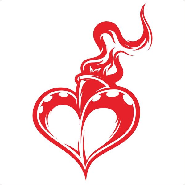 

chm love heart - sign logo motto quote symbol wall decal art sticker picture amor corazon regalo de boda etiqueta de l12455