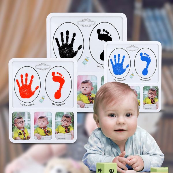 

diy p frame newborn baby handprint tprint inkless touch inkpad non toxic picture frame home decor bithdays gift for baby