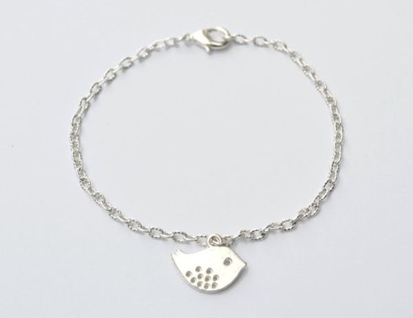 

30pcs fashion cute baby bird bracelets animal tiny sparrow bracelet small flying bird bracelet little swallow bracelet for women jewelry, Golden;silver