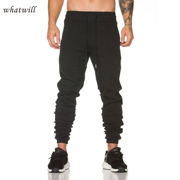 

casual wear pant fashion 2018 mens joggers sweatpants hip hop track pants brand trousers pantalon homme, Black