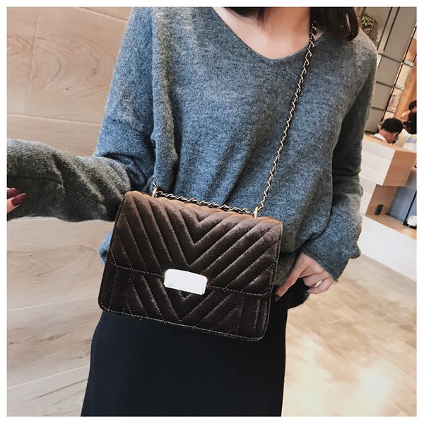

2018 new style ladies stripes messenger velour strap shoulder strap bags bolsa feminina color fanqiewanggong //10