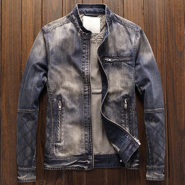 

european men's bomber jeans jacket and coat plus size xxxl denim overcoat for men imported mens clothing 2018 a201, Black;brown