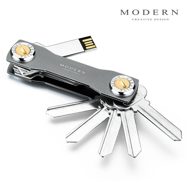 

Modern - New Aluminum Men Women Key Holder Key Organizer Chain Keychain DIY Smart Wallet