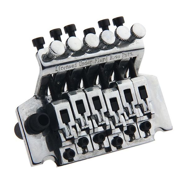 Ponte com sistema tremolo de bloqueio duplo para guitarra elétrica Floyd Rose peças prata