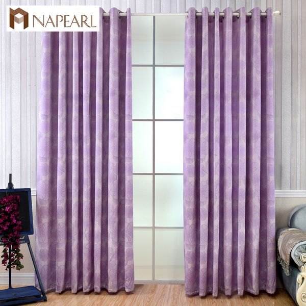2019 Napearl 100 Polyester Eco Friendly Purple Cream Gray Blue Black Brown Color Flower Pattern Tulle Curtain For Bedroom Living Room From Napearl