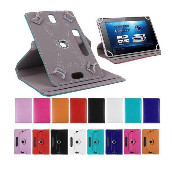

Universal Cases for Tablet 360 Degree Rotating Case 10 PU Leather Stand Cover 7 8 9 inch Fold Flip Covers Built-in Card Buckle for Mini iPad