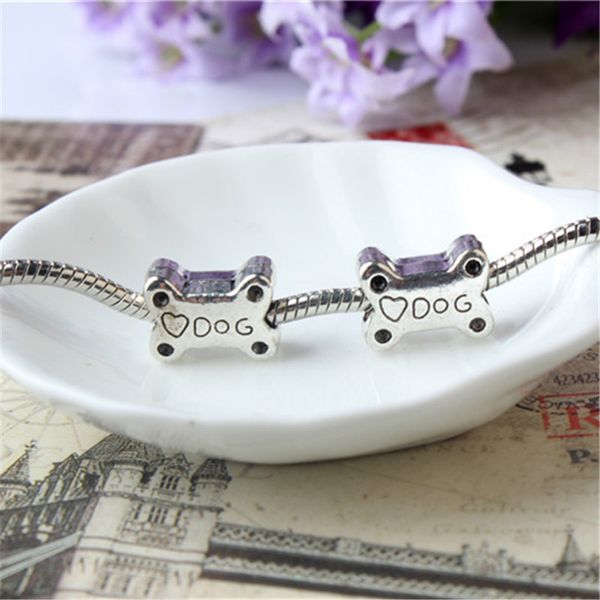 

Любимая кости сплава очарование Собаки для Pandora браслет змея цепи или ожерелье юв