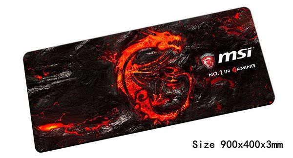 

900x400x3mm msi mouse pad High-end pad to mouse notbook computer mousepad gaming padmouse gamer Fashion keyboard mat