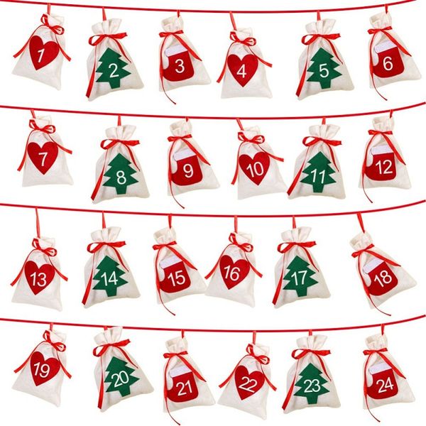 24 Days Diy Hanging Felt Christmas Countdown Advent Calendars
