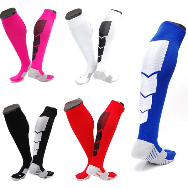 

new style long tube soccer sock towel bottom socks compression socks pressure sports sock riding socking support fba drop shipping g467q, Black