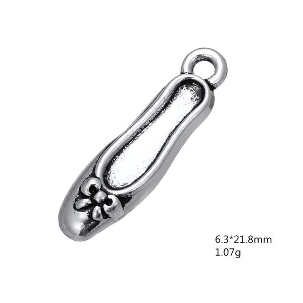 

ballerina shoe antique silver plated dance charm jewelry other customized jewelry, Bronze;silver
