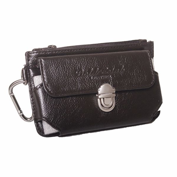 

cowhide genuine leather mobile/cell phone case bag first layer cowhide men hip bum hook fanny pack loop skin belt waist bags new
