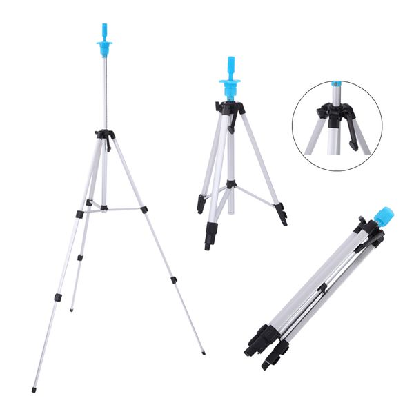 

aluminum adjustable tripod stand clamp three layers training mannequin head holder pro salon hair practice styling accessories