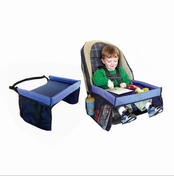 

baby toddlers car safety belt 5 color travel play tray waterproof folding table baby car seat cover harness buggy pushchair snack