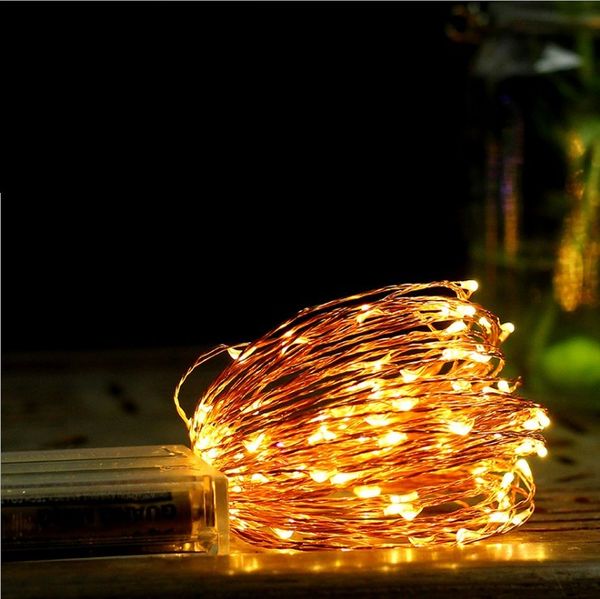 3AA Batteriekasten Kupferdraht Schnur Weihnachtsdekoration Laterne 5 Meter 50 LED Lichter Sternlichter