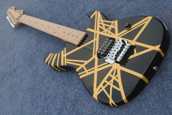 

Good ound eddie van halen ignature guitar guitar with black and yellow trip guitarra