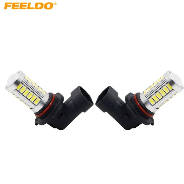 

FEELDO 2PCS Белый автомобиль 12V 9006 / HB4 33SMD 5630 Светодиодная лампа противотуманной фары # 4