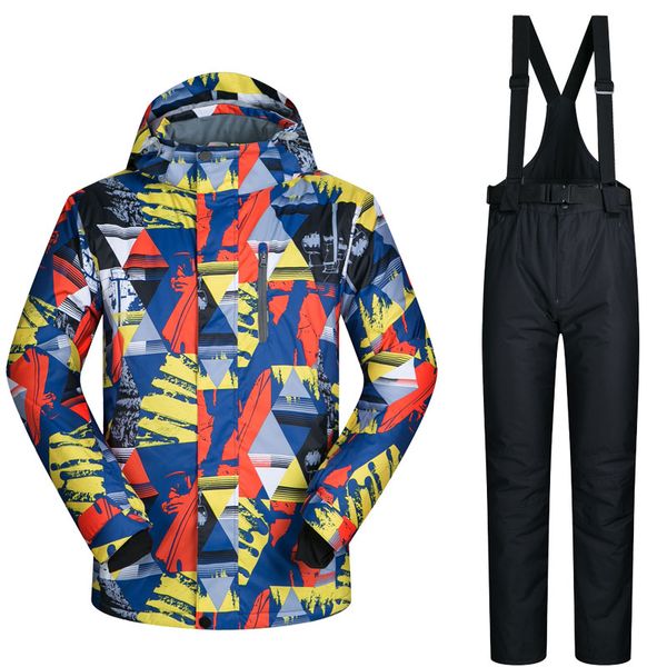 

warm winter mens ski suit windproof waterproof outdoor sport men camping skiing snowboard clothes men's ski jacket and pants set