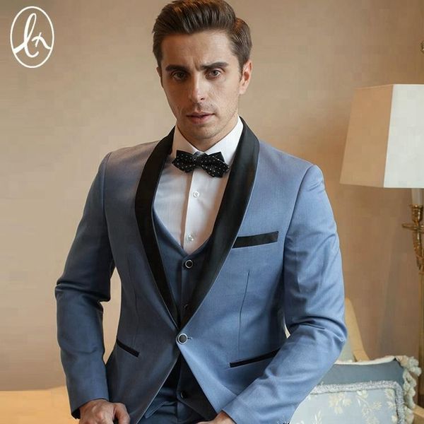 

men wedding suits 2018 light blue latest coat pant designs suit casual jacket pant vest business suits party groom blazers suit, White;black