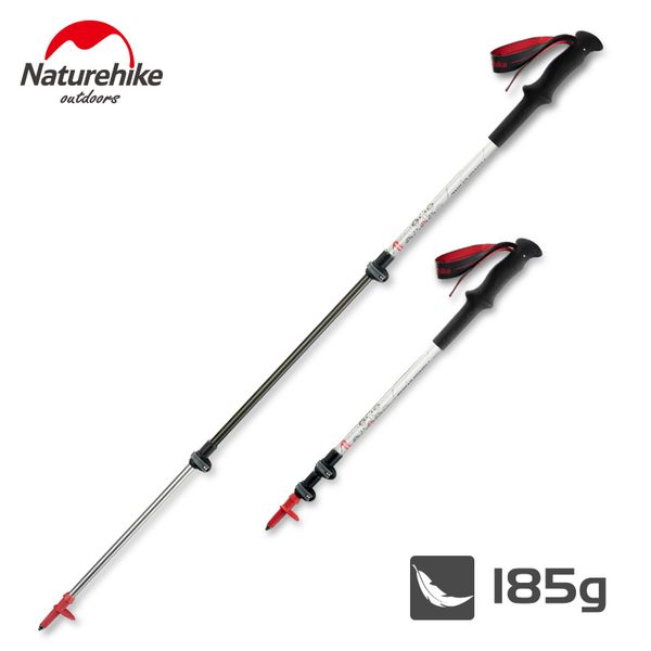 

naturehike carbon fiber + aluminum alloy walking stick pole lightweight camping hiking stick cane about 185g