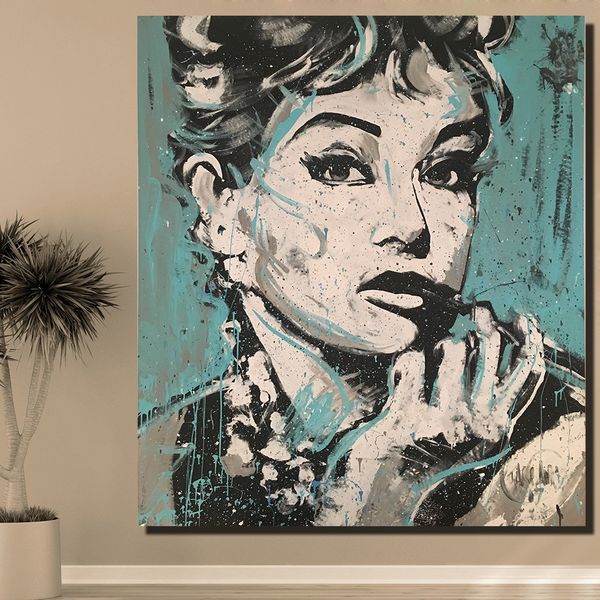 2019 Canvas Painting Audrey Hepburn Decoration Pictures Wall