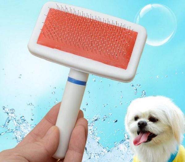 vendita calda Red Puppy Hair Brush Cat Dog Grooming Pet Gilling Brush Soft Slicker Pettine per cani Strumento di pulizia rapida Forniture per animali domestici a826