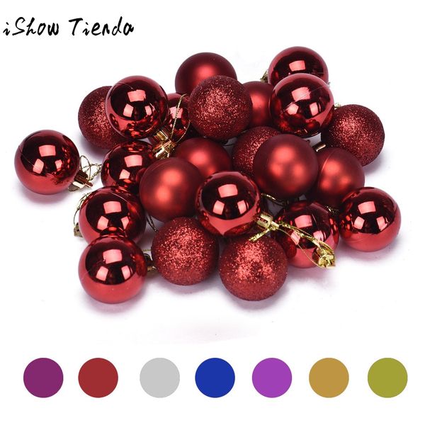 Acheter Date Arbre De Noël Décoration Balle 4 Cm En Plastique Arbre De Noël Décoration Boule Adornos De Navidad Para Casa De 3412 Du Hariold