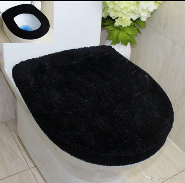 2019 Brand New Black Toilet Seat Cover Bathroom Warmer Washable