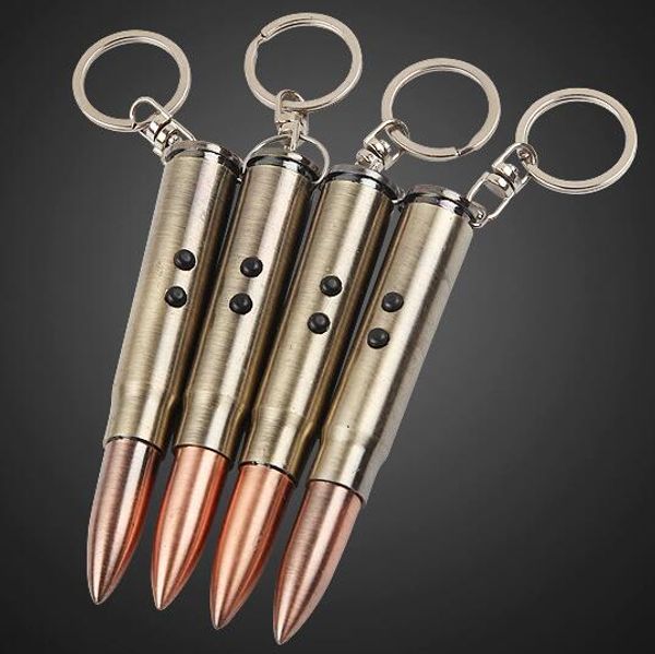

Multifunctional copper bullet led fla hlight mini red la er pointer ball pen led light for bullet tyle key chain cca10162 120pc