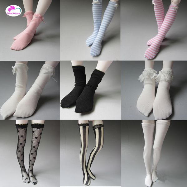 

doll accessories fashion socks variety of multi-color for 1/6 1/4 1/3 bjd doll