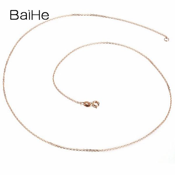 

baihe solid 18k rose gold certified cute/romantic wedding party fine jewelry gift necklaces, Silver