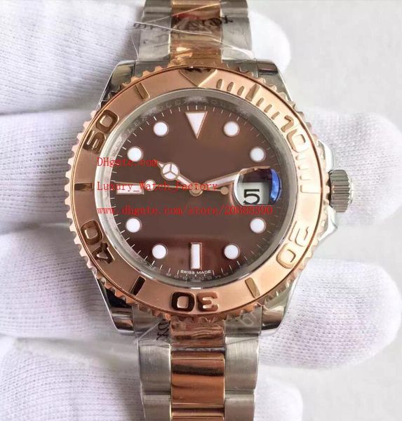 

factory supplier luxury sapphire 40mm 116621 brown dial automatic mechanical mens men's watch watches wristwatches, Slivery;brown