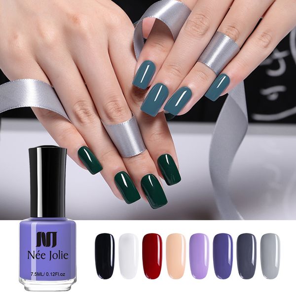 

nee jolie nail polish pure colors nude coffee gray red series nail polish lacquer varnish manicure decoration 7.5ml 3.5m
