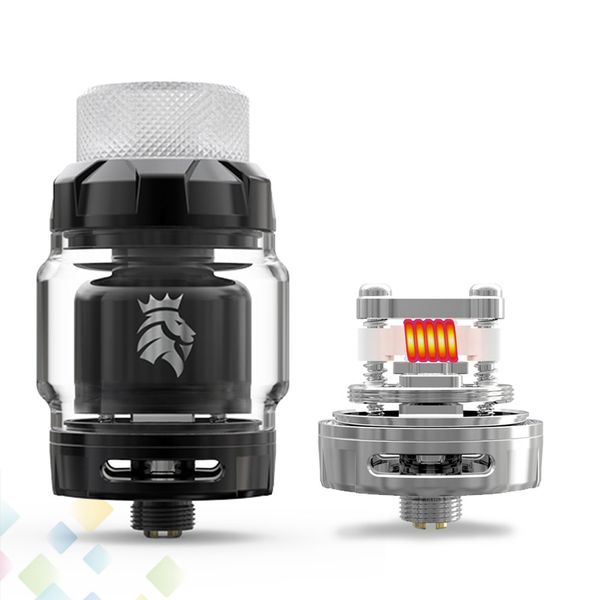 

Authentic Kaees Stacked RTA Tank Vape Atomizer 24MM 3ml 5ml Bubble Glass 810 Drip Tip FOR 510 Mod E Cigarette DHL Free